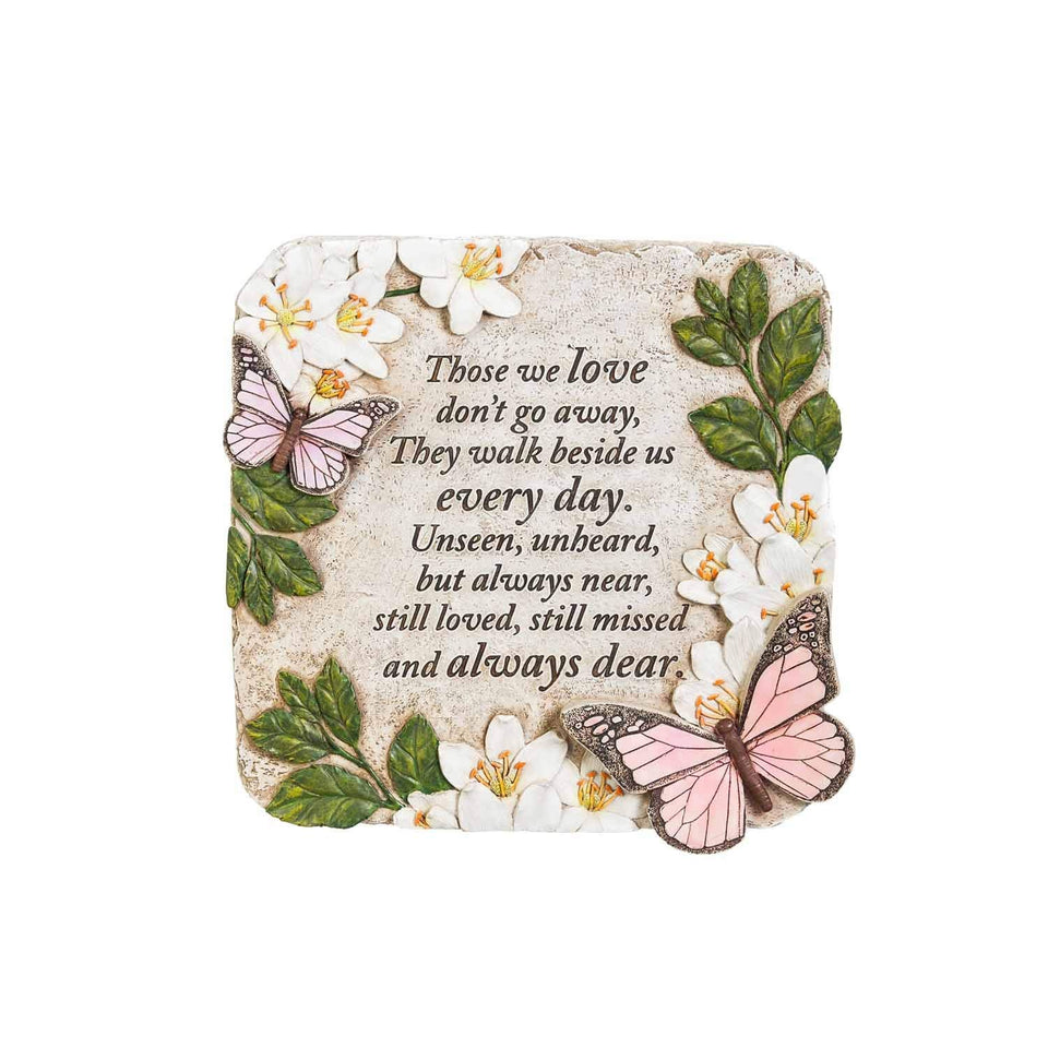 New Creative memorial stone with butterflies, perfect for indoor or outdoor remembrance and decorative tributes.