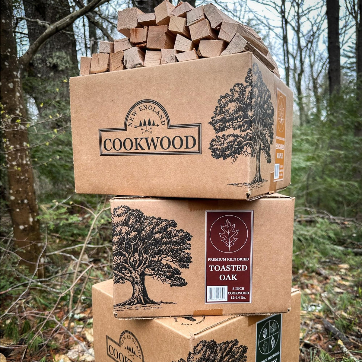 New England Cookwood Savory Blend 8-9 lb box for reliable, consistent cooking sessions