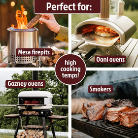 Savory Blend wood chunks close-up highlighting consistent size for even burn