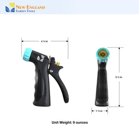 New England Garden Tools jet nozzle all-purpose design for gardening and washing