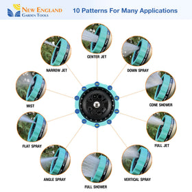 New England Garden Tools lever control demonstrates smooth flow adjustment and comfort.