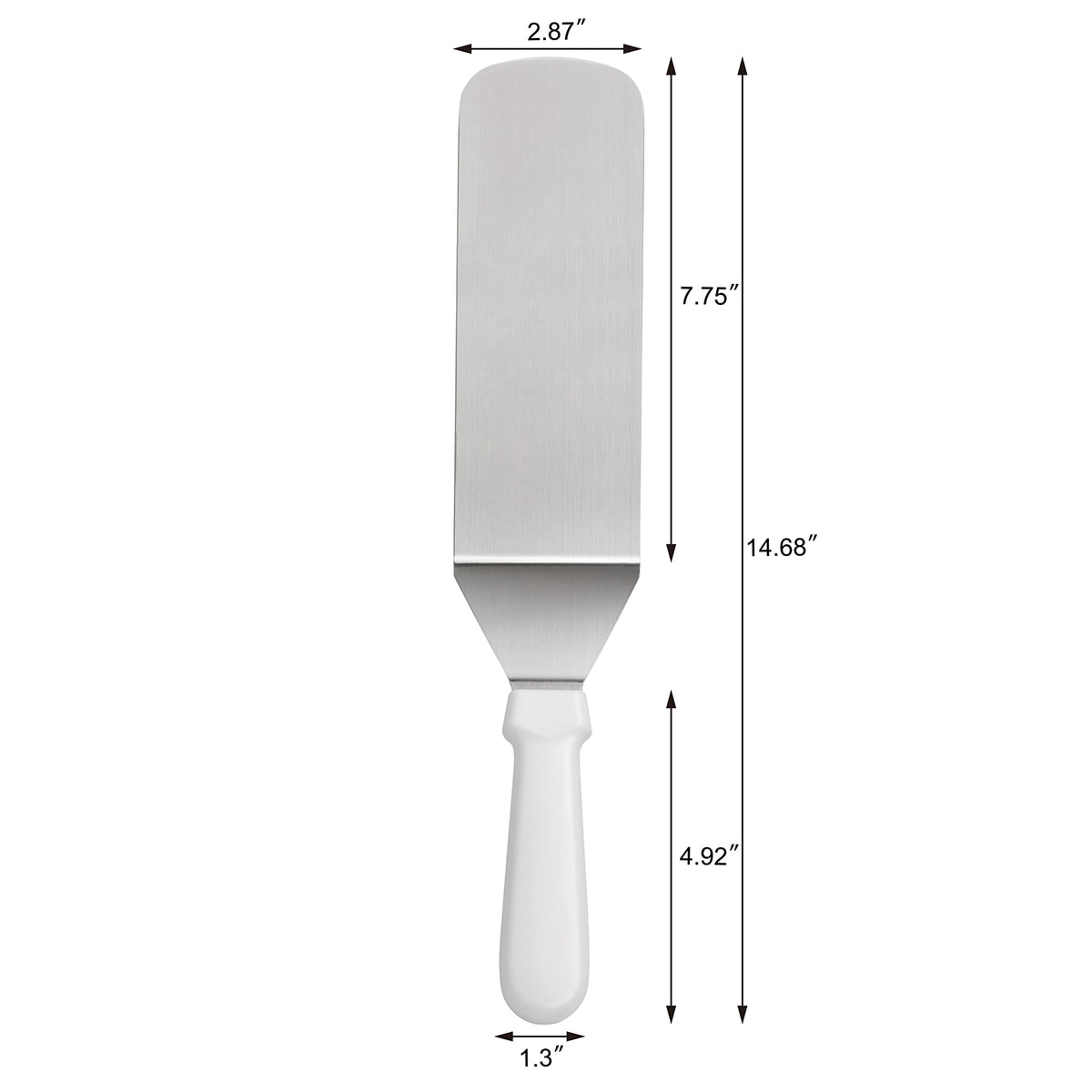 New Star grill spatula in white, angled view showing perforated blade.