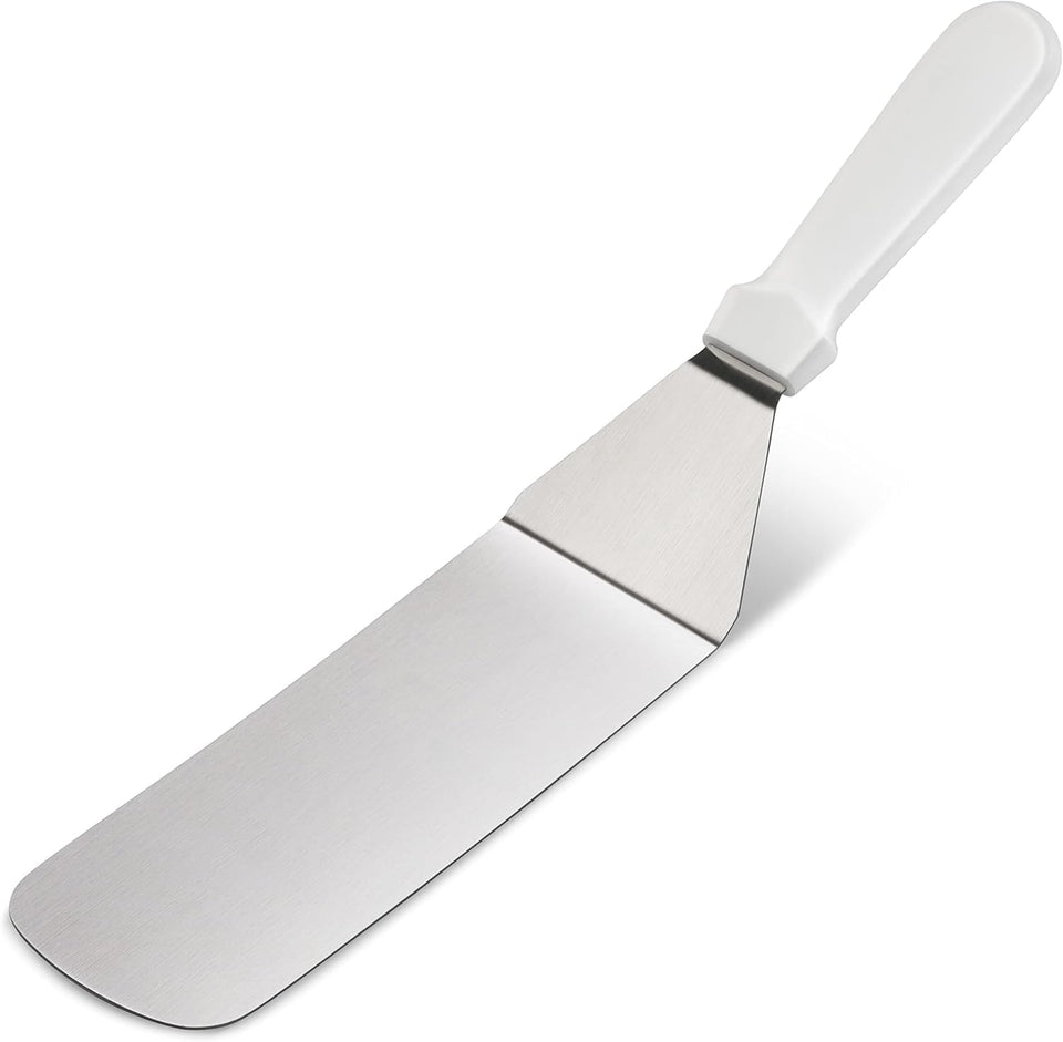 New Star 36213 grill turner with plastic handle, sturdy 14.5-inch blade, front view.
