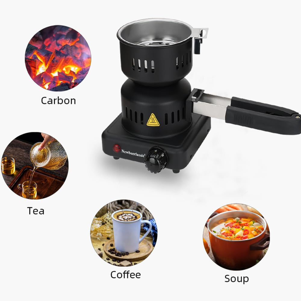 NewBeeclassic Electric Charcoal Starter power cable supports plug-and-play use