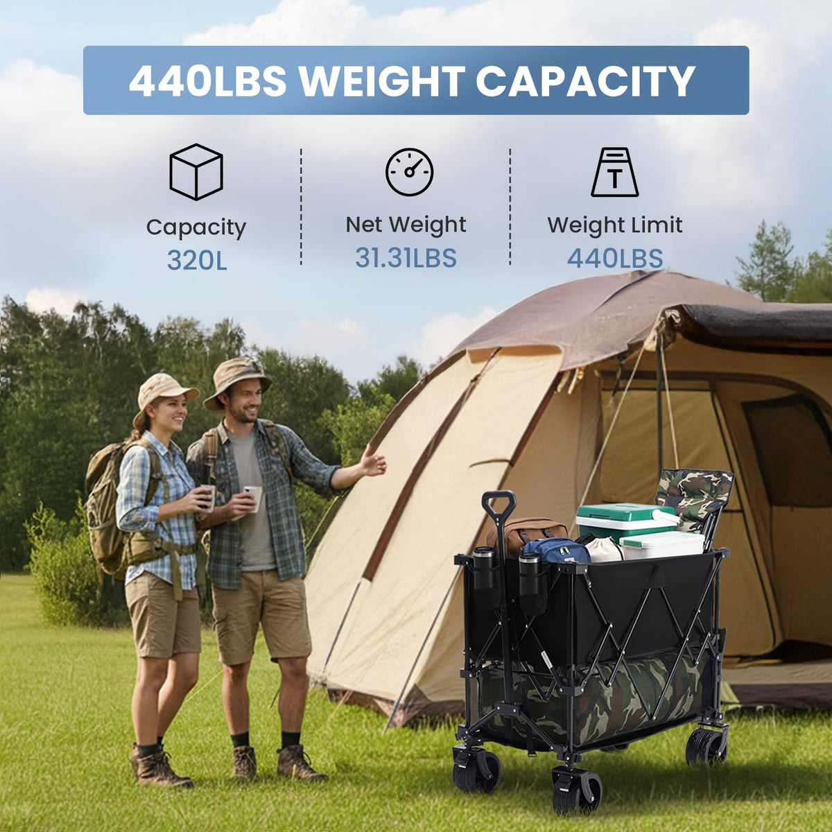 NEWBULIG all-terrain wheels perform well on grass and sand.
