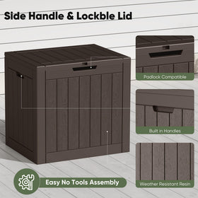NEWBULIG deck box doubles as seating or a side table