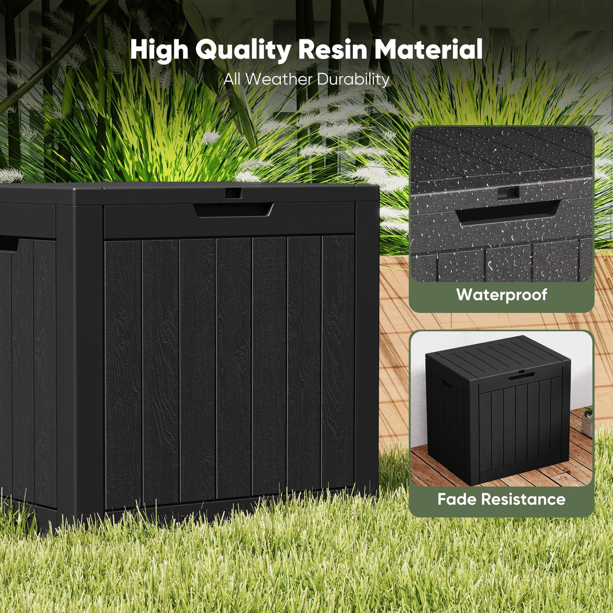 NEWBULIG deck box with side handles for easy relocation