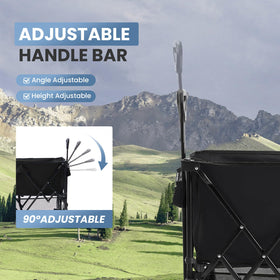 NEWBULIG double-decker wagon side view highlights dual storage compartments.