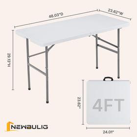 NEWBULIG folding picnic table side carry handle enables easy transport to any outdoor event.