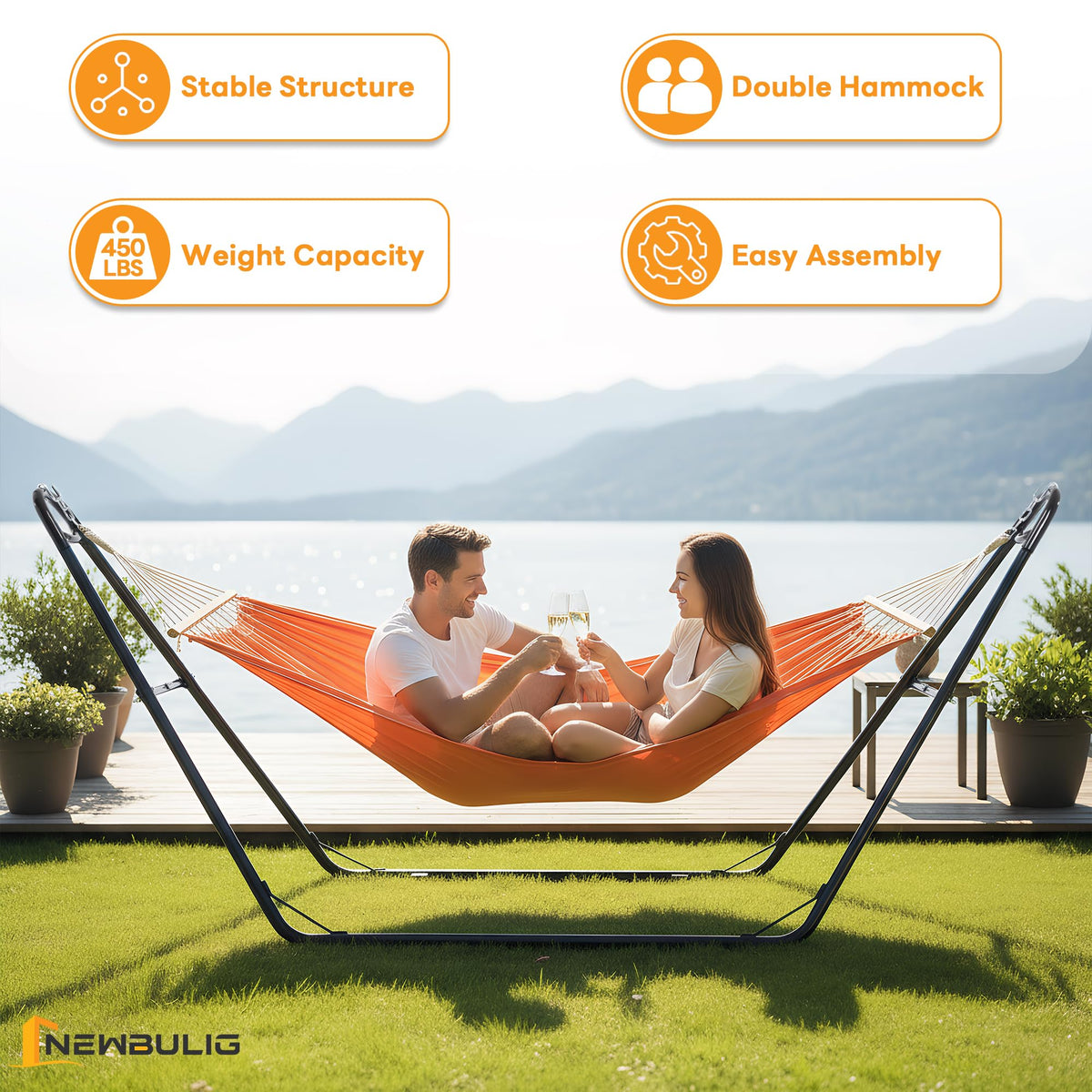 NEWBULIG portable stand ideal for indoors and outdoors