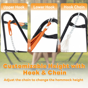 NEWBULIG hammock stand rust-resistant steel construction supports outdoor use