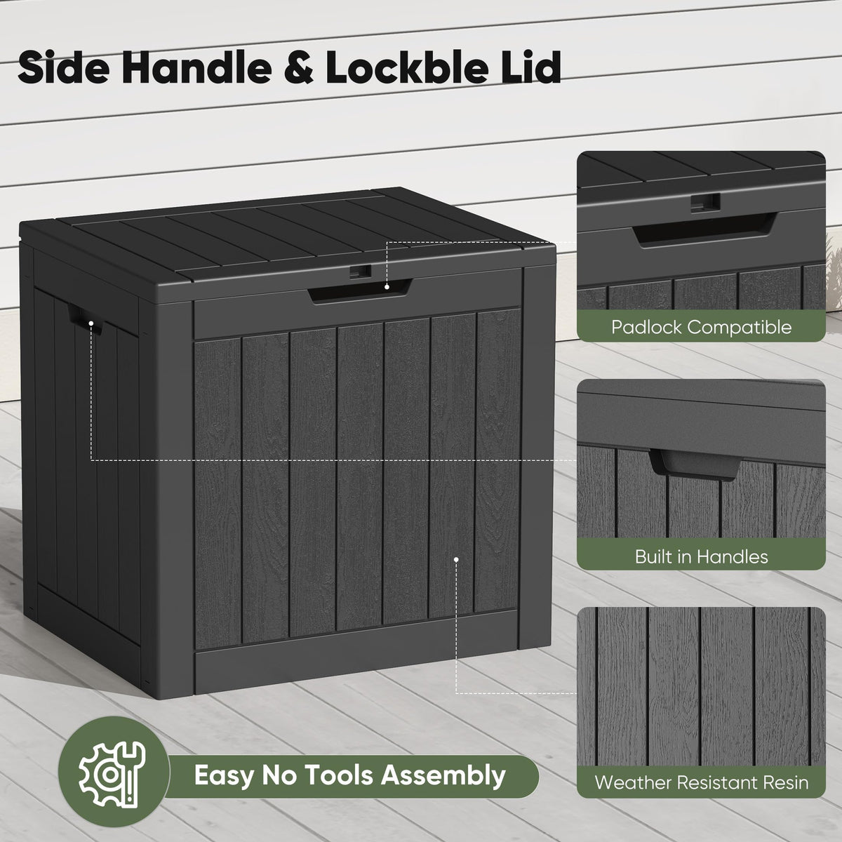 NEWBULIG lid opens to 100 degrees for full interior access