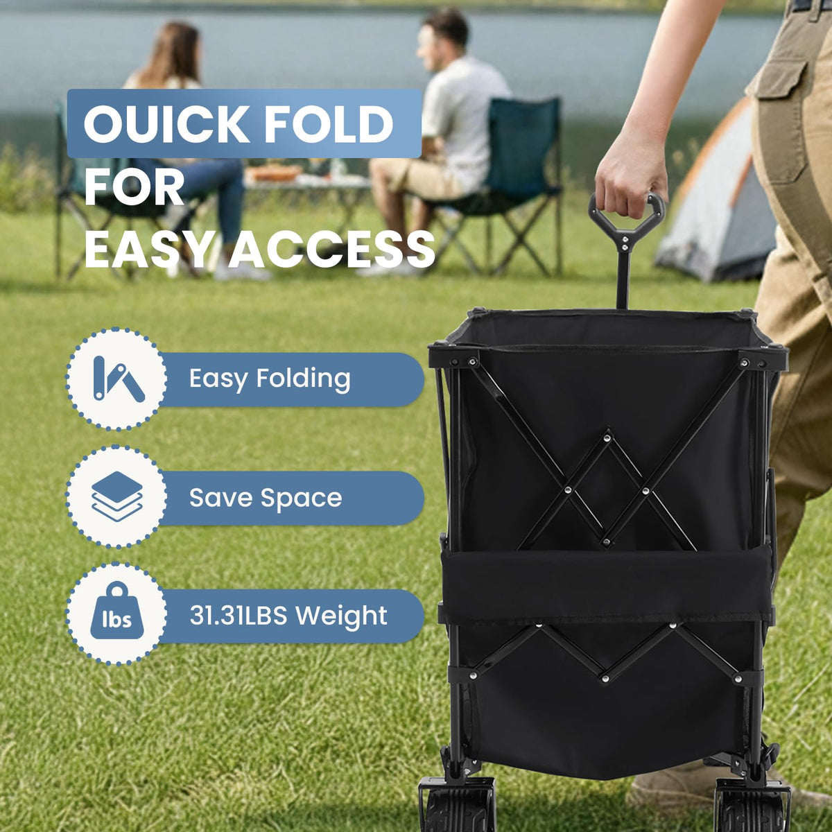 NEWBULIG lower-deck storage close-up emphasizes the roomy 400L space.
