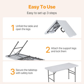 NEWBULIG portable table ideal for picnics, RV trips, or fishing outings.