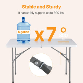 NEWBULIG outdoor-ready table for camping, beach days, or backyard gatherings.