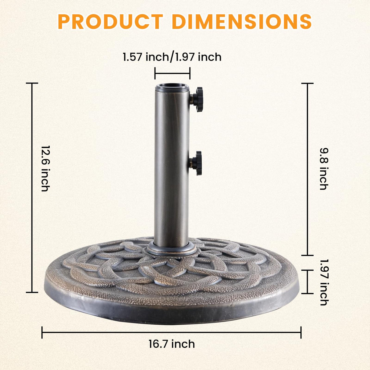 Poolside NEWBULIG umbrella base providing stable shade area