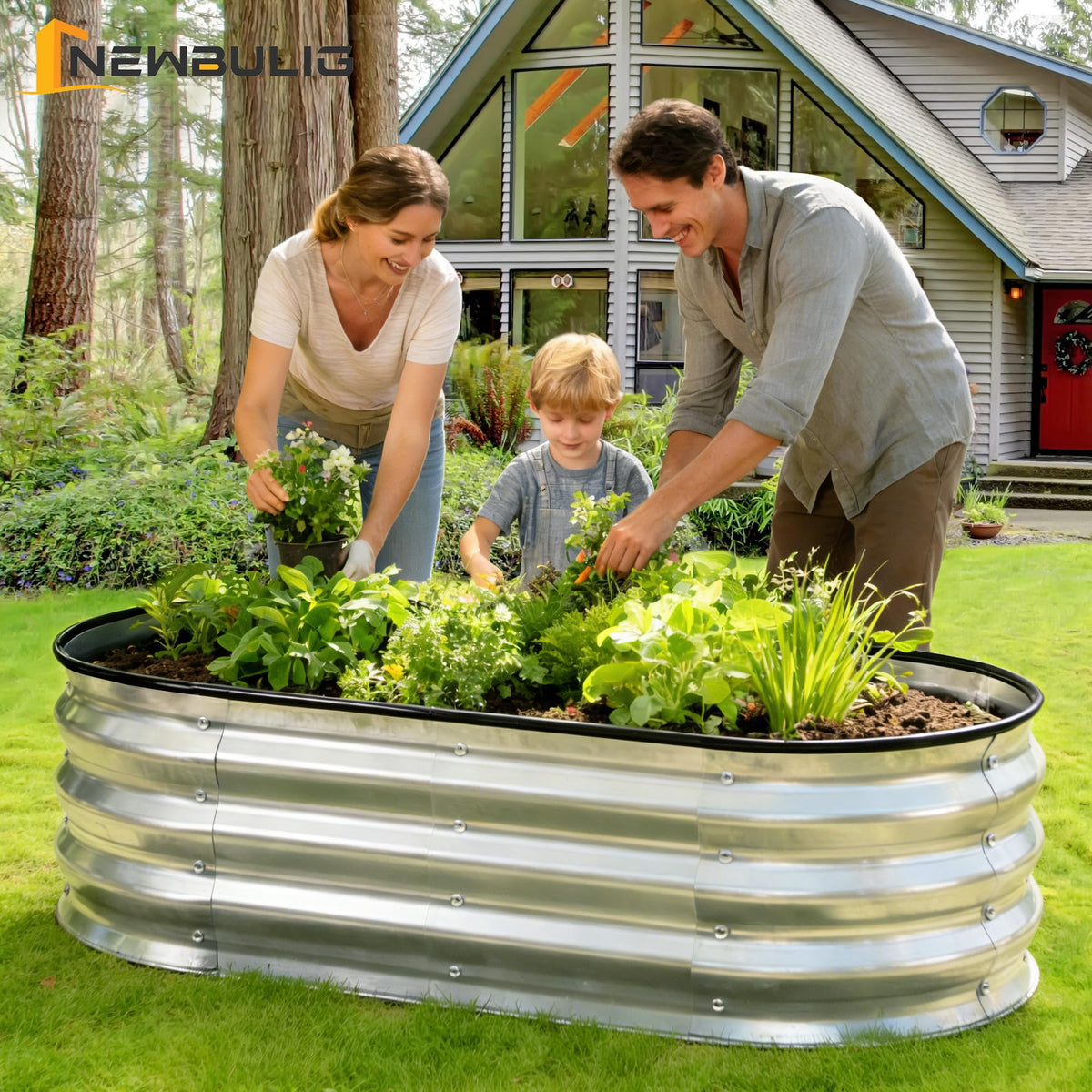NEWBULIG size options 6x3ft and 8x4ft shown for versatile spaces