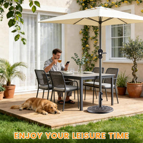 Tool-free assembly of NEWBULIG umbrella base with included hardware