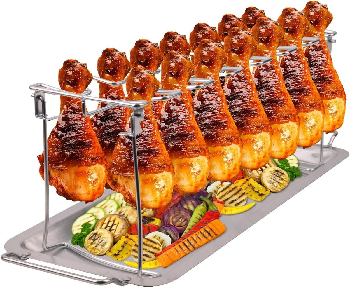 Newcomdigi chicken leg rack with 14 slots for even cooking