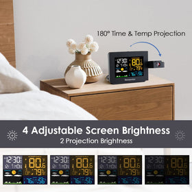 Newentor clock displays weather forecast on screen for daily planning