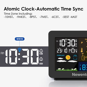 Newentor Atomic Clock with WWVB sync for accurate time signals