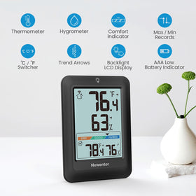 Newentor compact thermometer suitable for porch, garage, or storage areas