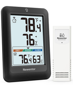 Newentor indoor-outdoor thermometer wireless dashboard for quick temperature checks