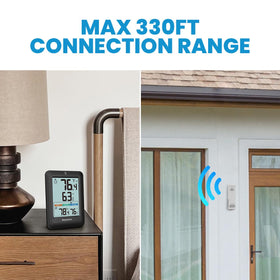 Newentor outdoor sensor connected to thermometer for accurate readings