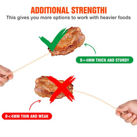 Newflager 12inch bamboo skewers eco-friendly natural material for sustainable cooking