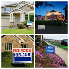 Newflager blank yard sign suitable for garage sales, rentals, and parties