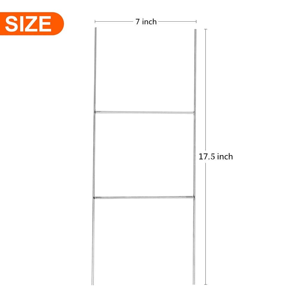 Newflager H-frame sign stake 17.5 inch tall provides sturdy sign support