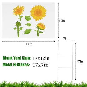 Newflager metal stake H-stake provides sturdy outdoor sign support.