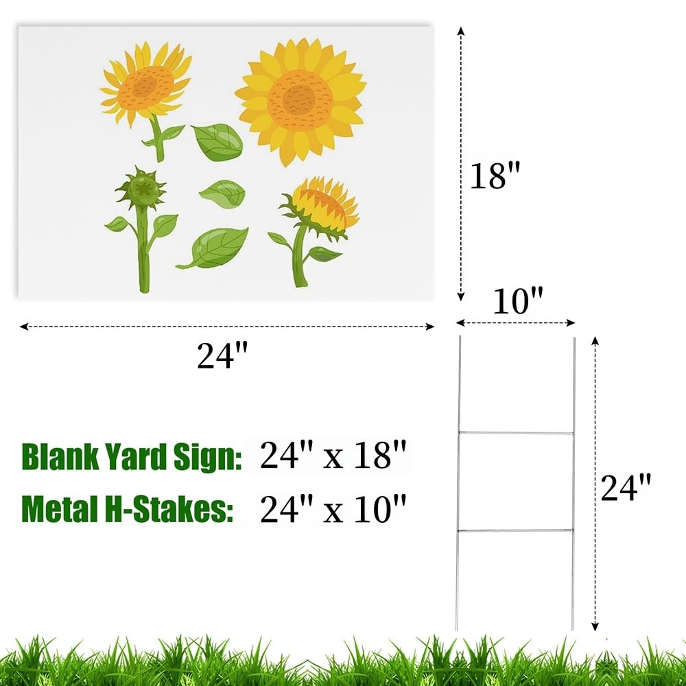 Newflager metal H-stake supports durable outdoor displays