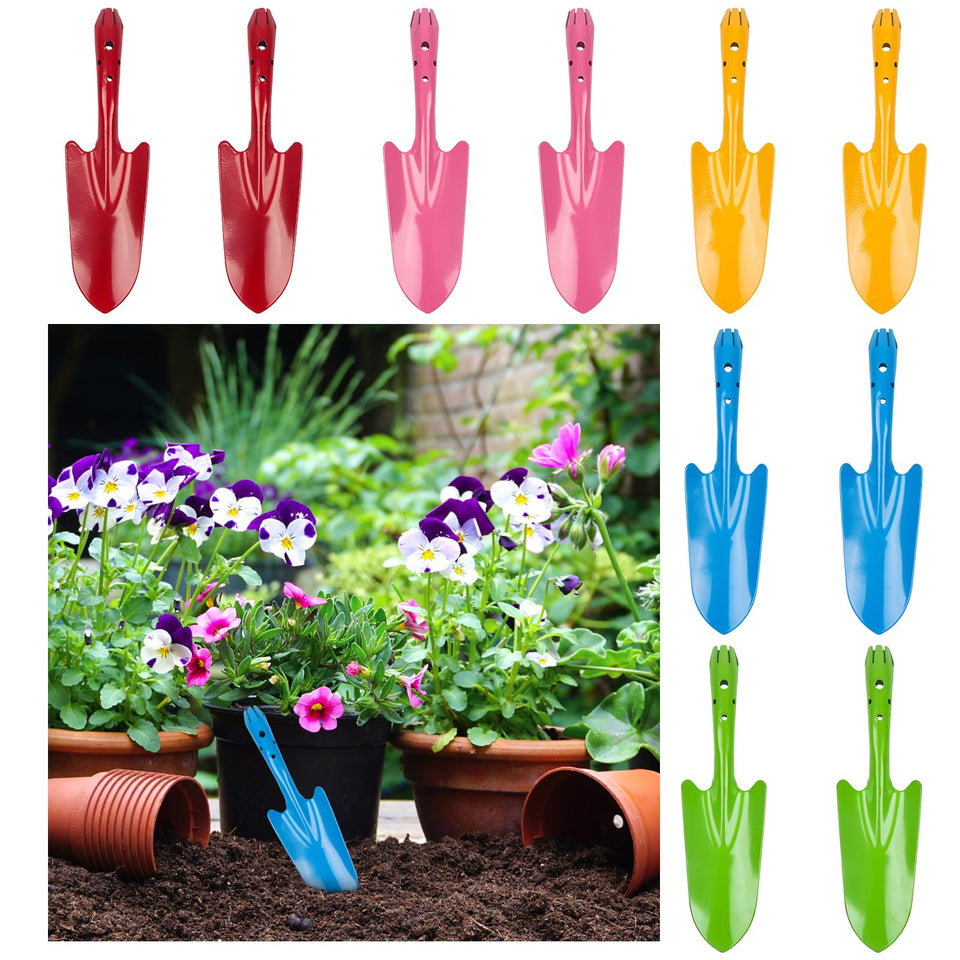Newflager mini shovel set in red for easy digging and kid-friendly gardening.