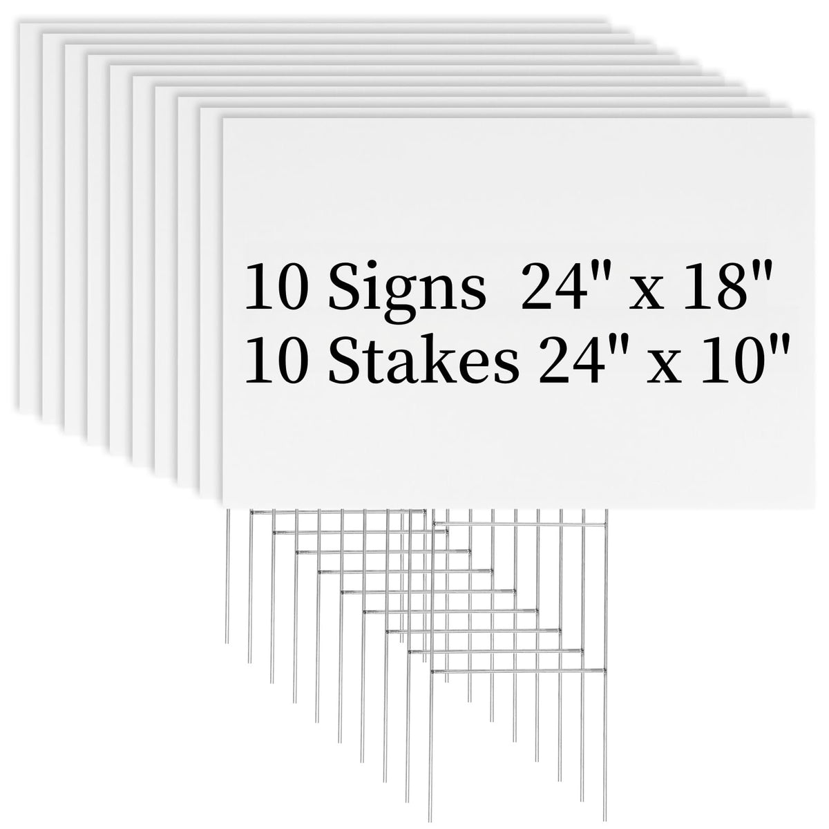 Newflager 18x24 white yard sign for outdoor advertising and events