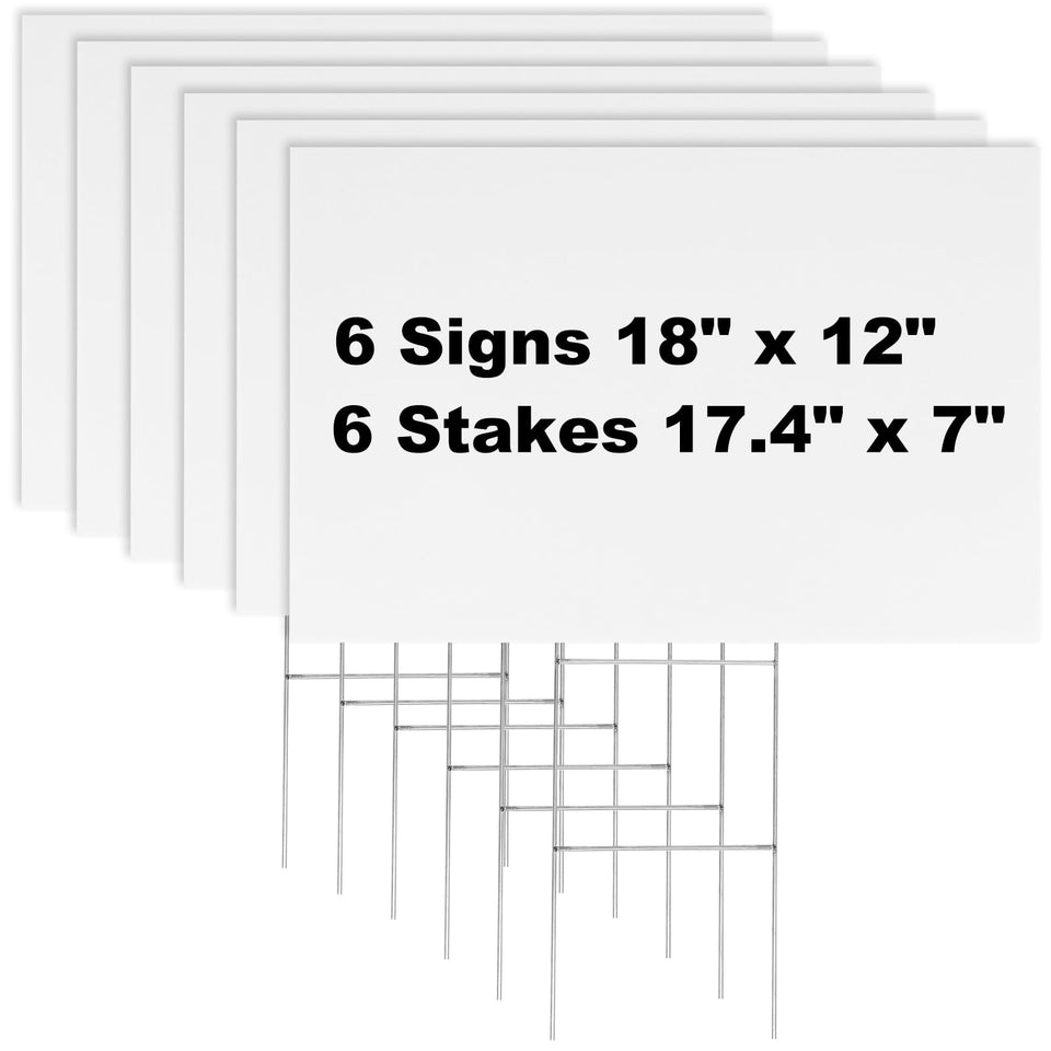 Newflager yard sign blank 18x12 inches for customizable outdoor messages.