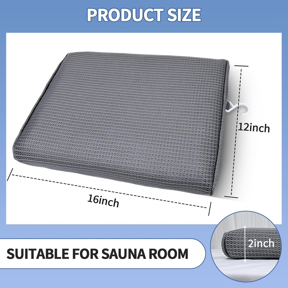 Newivi sauna seat cushion with breathable 4D fabric promotes airflow and quick drying.