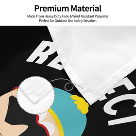 NEWLIA banner fabric detail emphasizing durable polyester material.
