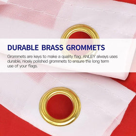 NEWLIA flag surface with waterproof and UV coating for color retention.
