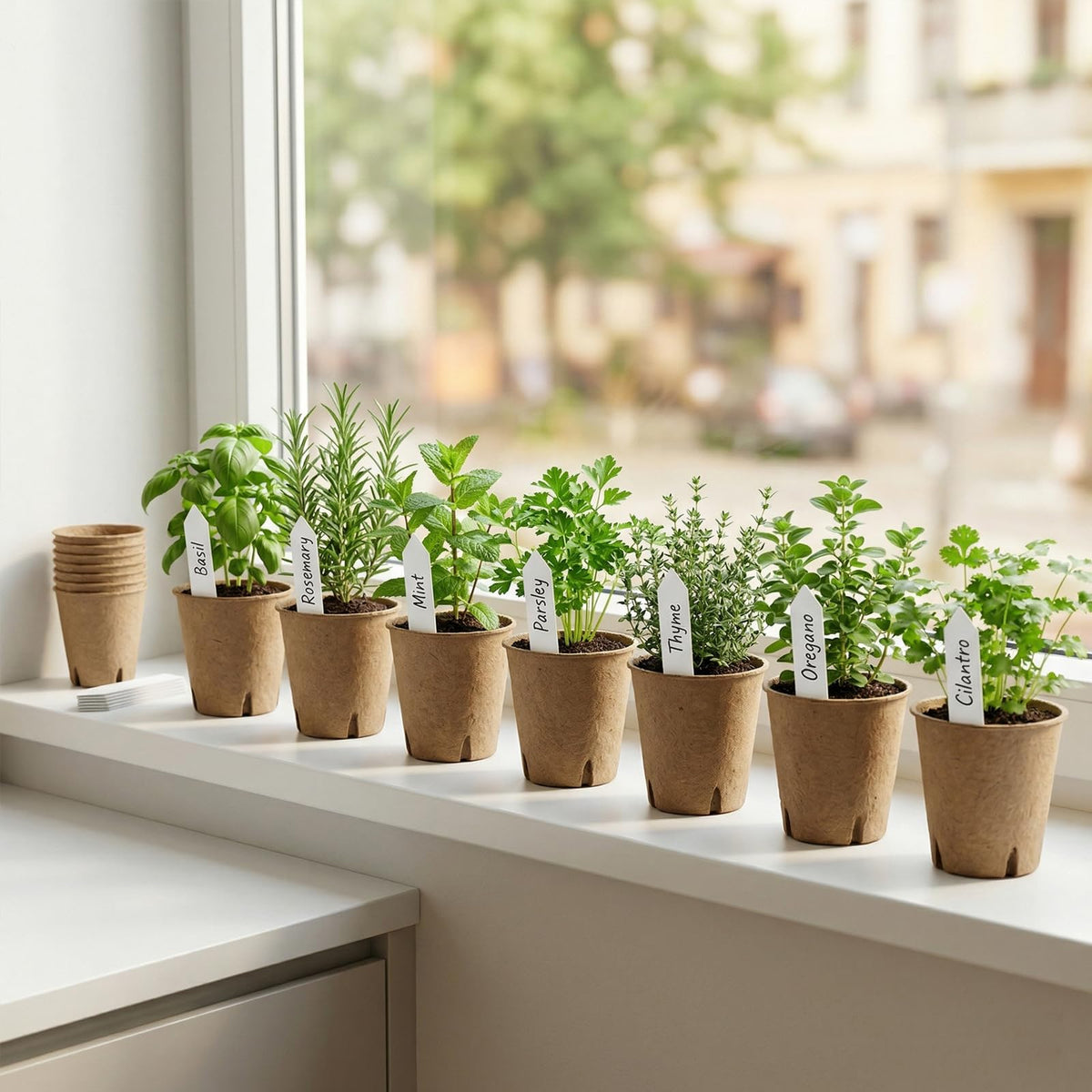 NEWMIAO seed starting kit in use with seedlings