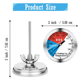 NEWSTART BBQ thermometer dial shows 100–550°F at a glance