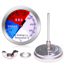 NEWSTART BBQ Thermometer Gauge color zones help monitor Smoke, BBQ, and Grill stages at glance.