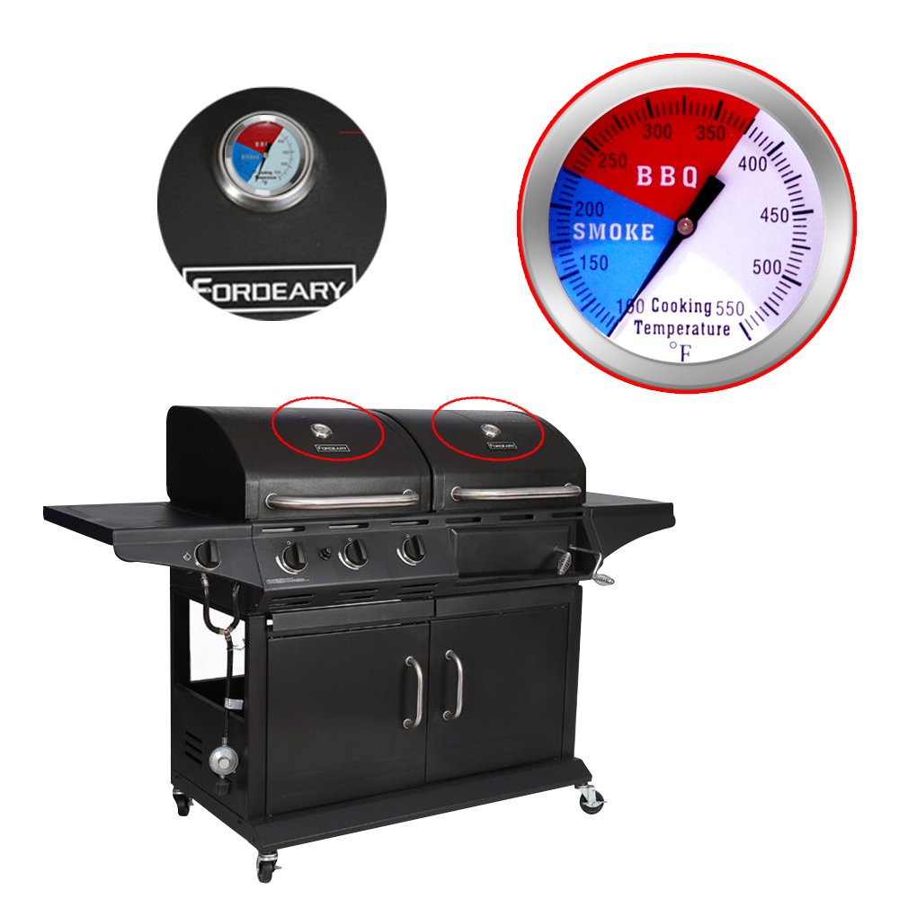 NEWSTART BBQ Thermometer Gauge waterproof surface resists fog for reliable long-term use.