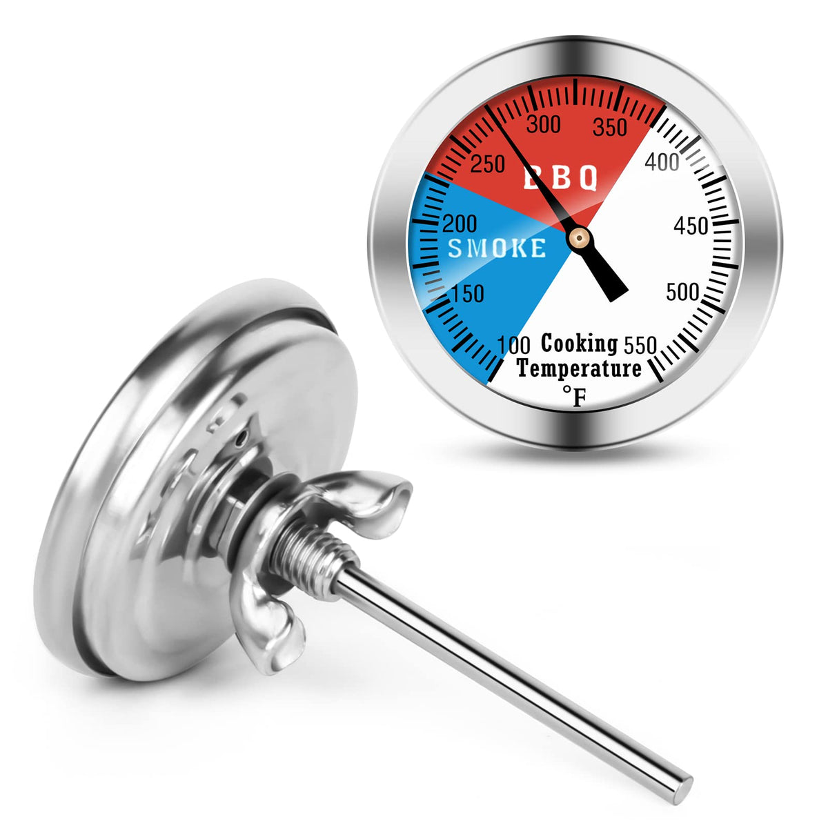NEWSTART thermometer screw thread and wing nut for secure mounting