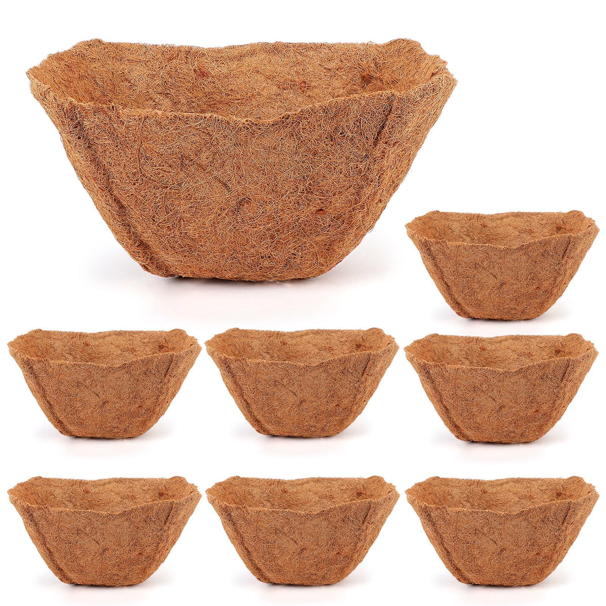 Newtay 14-inch square coir liner for planters with natural look and moisture balance