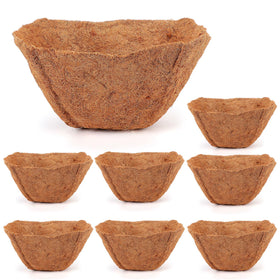 Newtay 14-inch square coir liner for planters with natural look and moisture balance