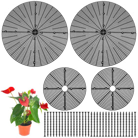 Newtay large plant pot grid protector on a pot guarding soil from pets.