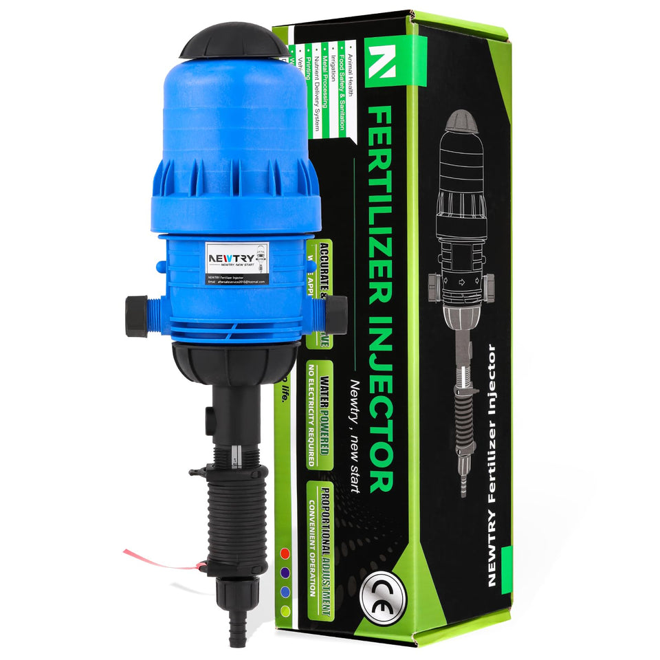 NEWTRY fertilizer injector overview for precise dosing in drip irrigation.