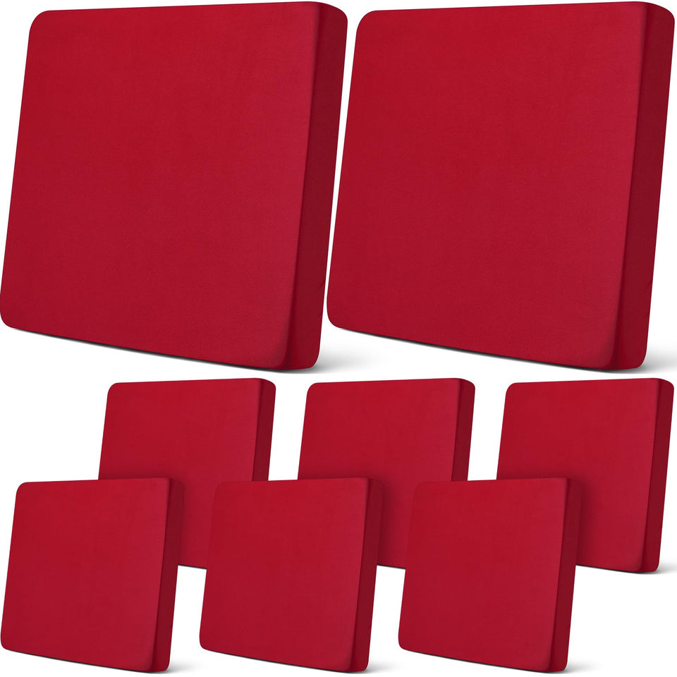 Newwiee 8pc patio cushion covers set providing a snug outdoor cushion fit.