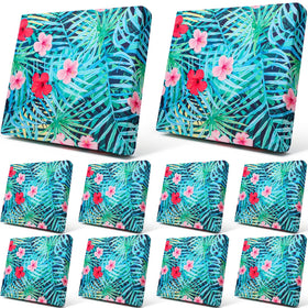 Newwiee 8Pcs patio cushion covers in fresh floral pattern brighten outdoor spaces